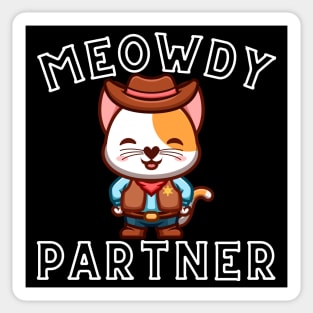 Meowdy Partner Cat Sheriff Sticker